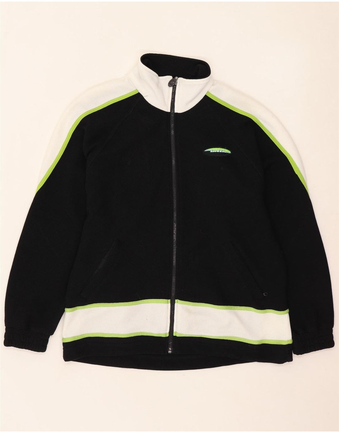 Damska bluza dresowa oversize Lotto UK 10, mała, czarna, z blokami kolorów