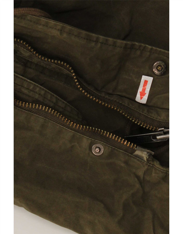 Męska kurtka parka z kapturem Bomboogie UK 42 XL, bawełna khaki