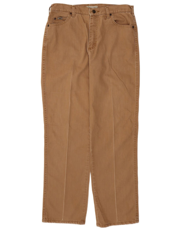 Damskie jeansy LEE o swobodnym kroju US 10, duże, W30 L31, beżowa bawełna