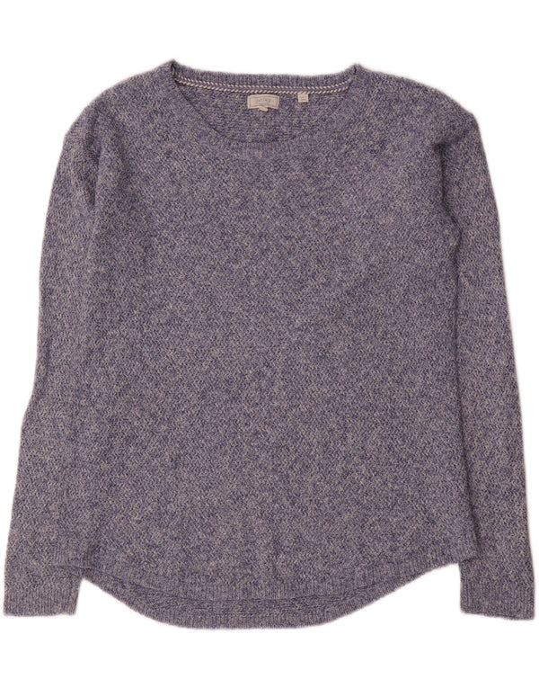 Damski sweter oversize Fat Face z dekoltem w łódkę, UK 10, mały, niebieski, bawełniany