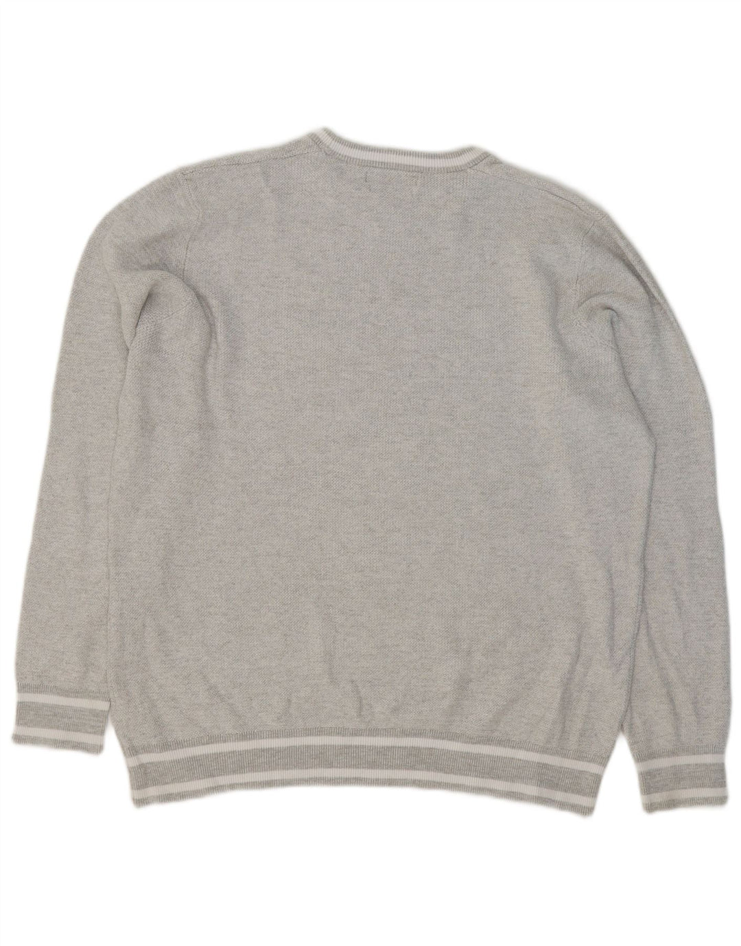 Marks & Spencer Męski sweter z okrągłym dekoltem, 2XL, szary, bawełniany