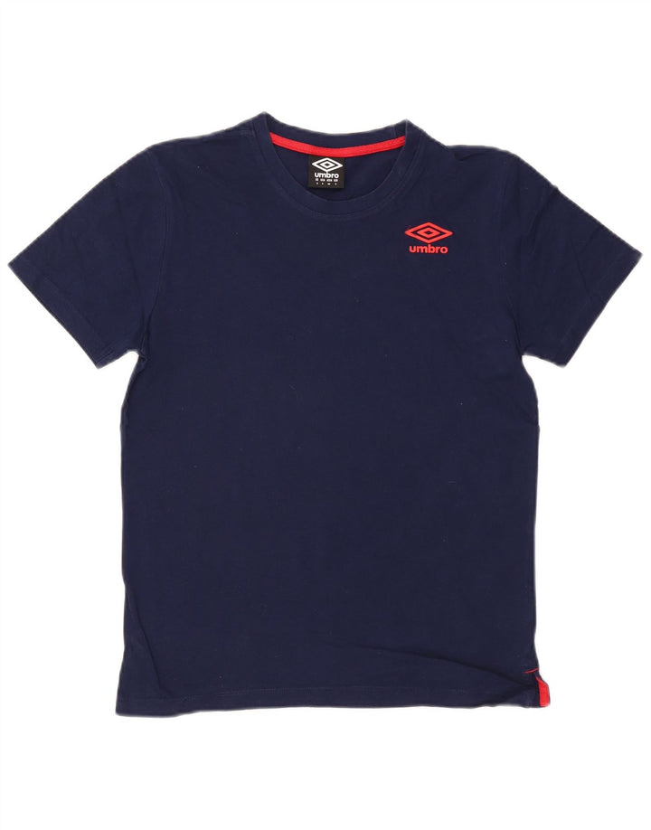 T-shirt męski Umbro, mały, granatowy, bawełniany
