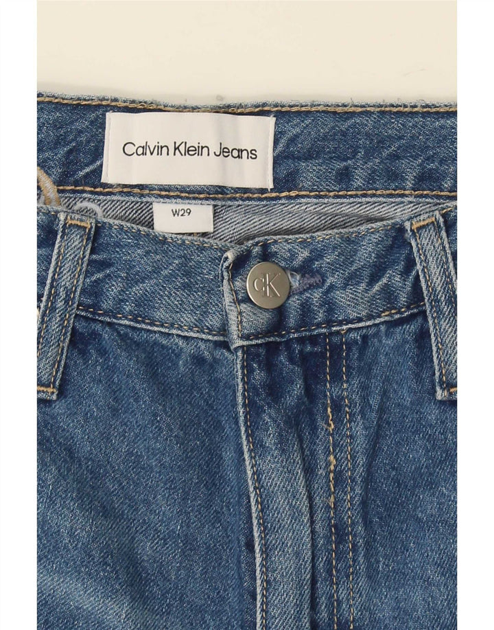 Damskie spodenki jeansowe Calvin Klein w trudnej sytuacji W29 Średnioniebieskie bawełniane