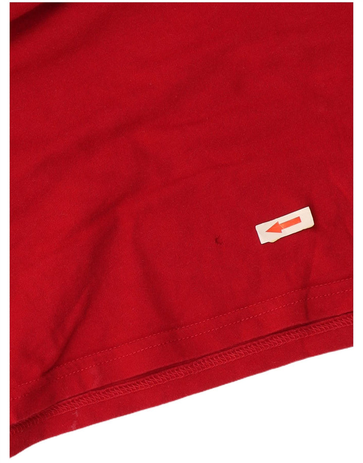 T-shirt męski Hollister, bawełniany, średni czerwony