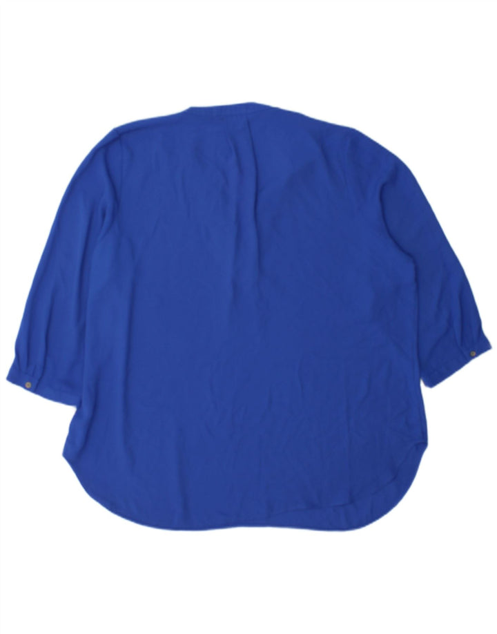 Marks & Spencer Damska bluzka z rękawem 3/4, UK 18 XL, niebieska, poliester