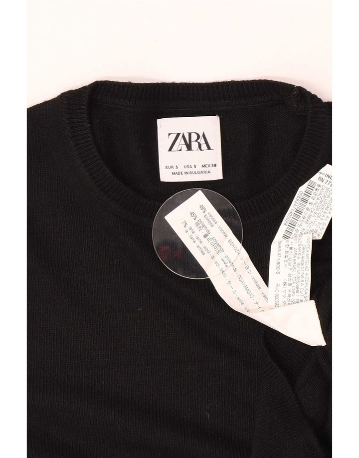 Męski sweter z okrągłym dekoltem Zara, mała czarna wiskoza