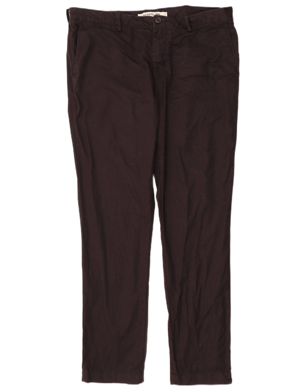 Męskie spodnie typu slim chino Lacoste Rozmiar 48 XL W38 L34 Czarna bawełna