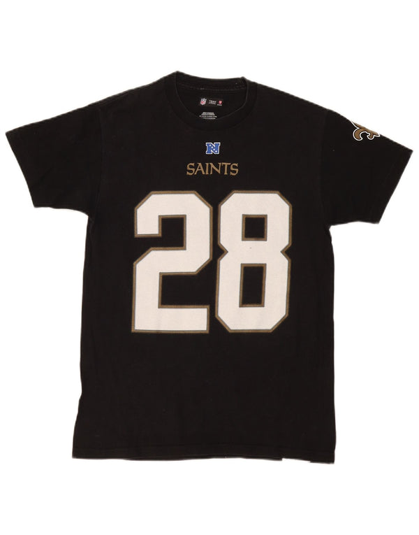 Damska koszulka z grafiką NFL TEAM APPAREL Top UK 10, mała, czarna, bawełniana