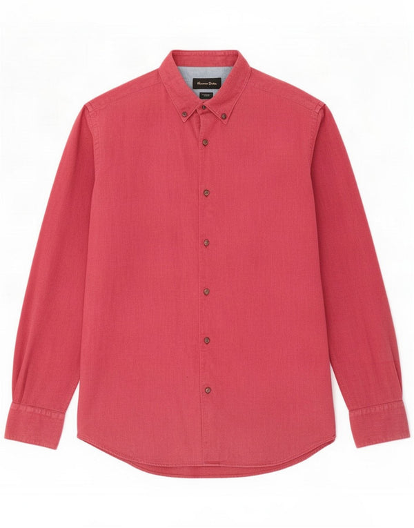 Massimo Dutti Mens Shirt Medium Pink