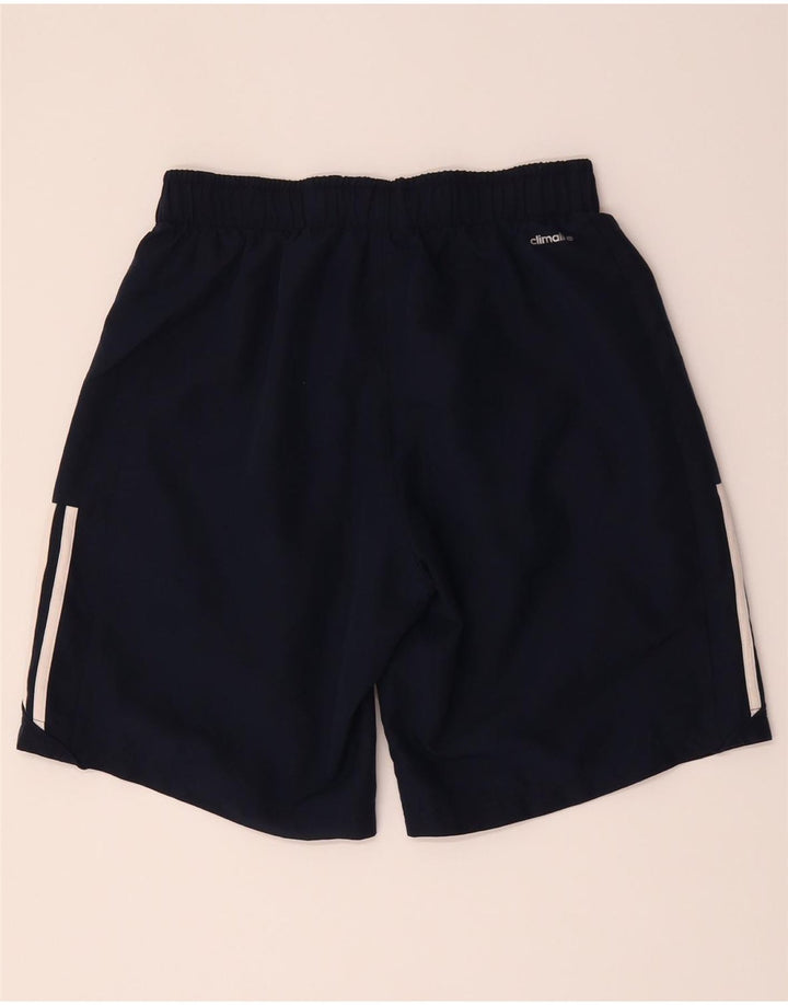 Męskie spodenki sportowe Adidas Climalite, małe, granatowe, poliestrowe