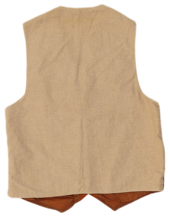 Zamszowa kamizelka męska ALLISON UK 38 w kolorze średniobrązowej skóry