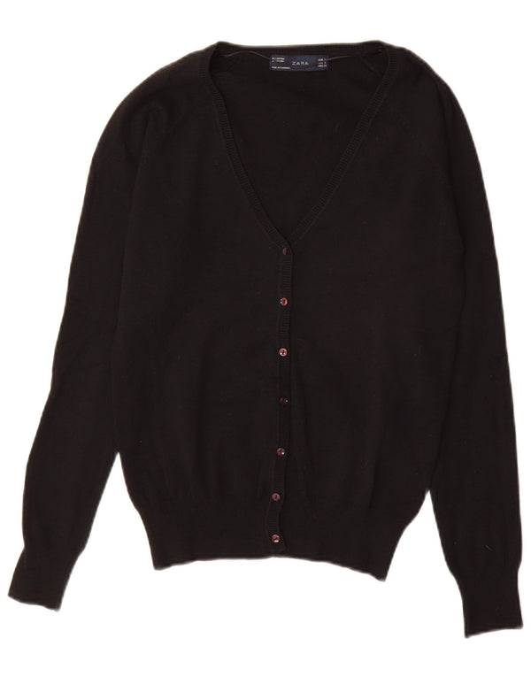 Sweter damski Zara Cardigan UK 10, mały, czarny, bawełniany