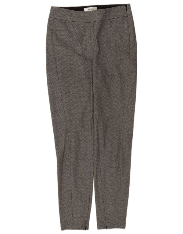 Reiss Womens Slim Suit Trousers UK 8 Small W26 L27 Grey Houndstooth