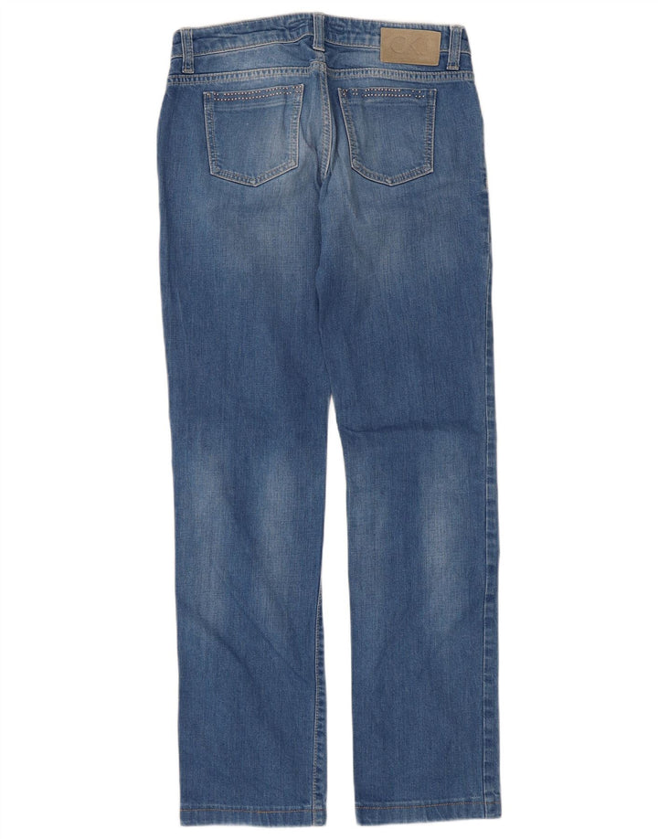 Damskie jeansy Calvin Klein Straight W30 L30 Niebieskie