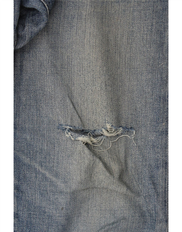 Męskie jeansy Levi's 502 w trudnej sytuacji, zwężane W30 L32, niebieska bawełna