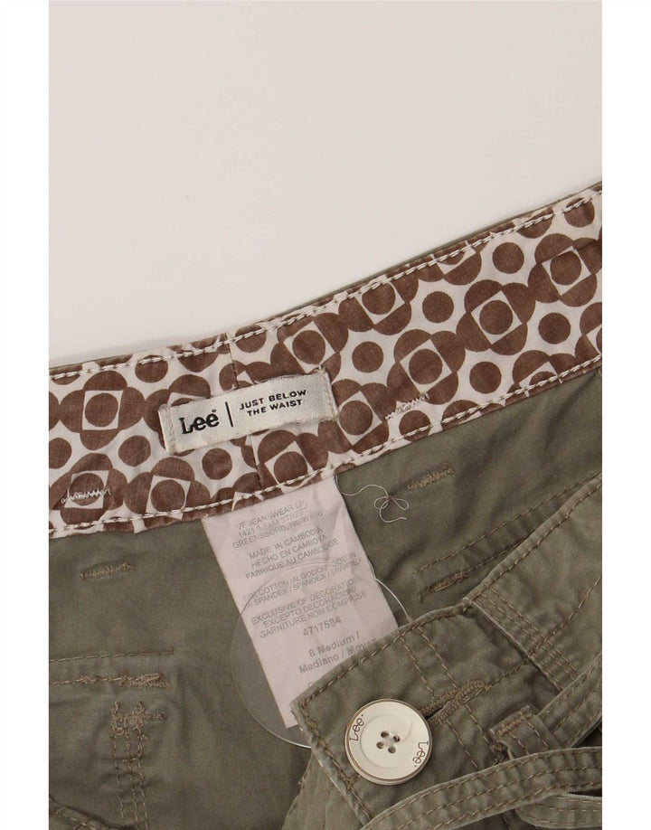 Damskie spodenki cargo Lee US 8 Medium W30, zielone, bawełniane
