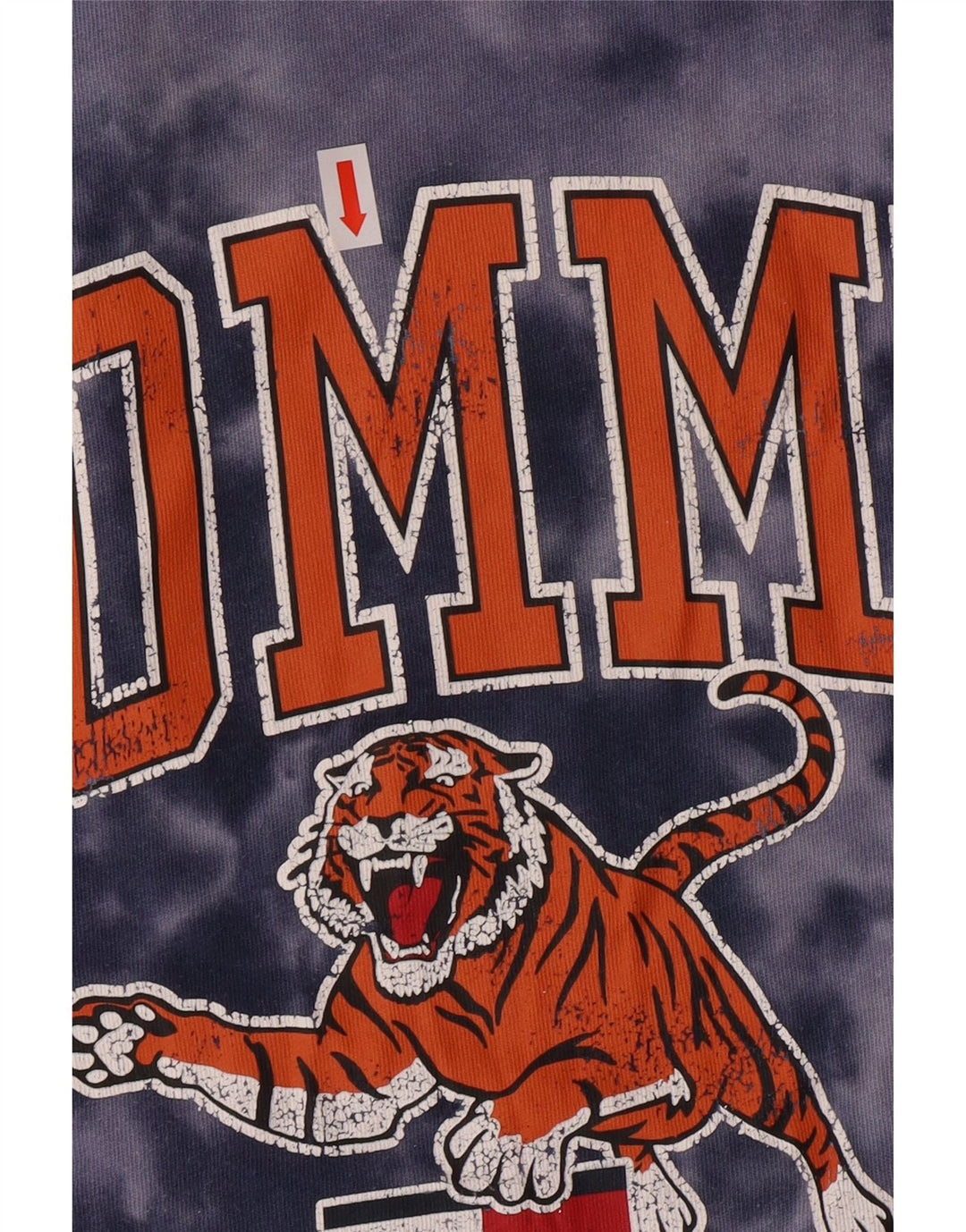 Męski T-shirt z grafiką TOMMY HILFIGER, duży, niebieski, bawełniany Tie Dye