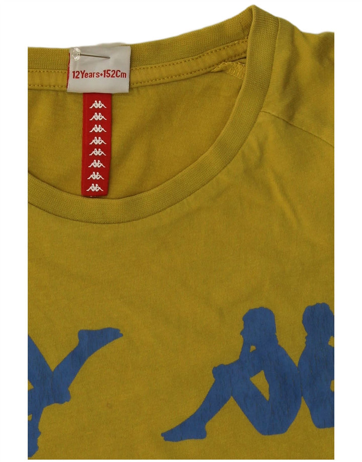 Chłopięcy T-shirt z grafiką Kappa 11-12 lat, żółty