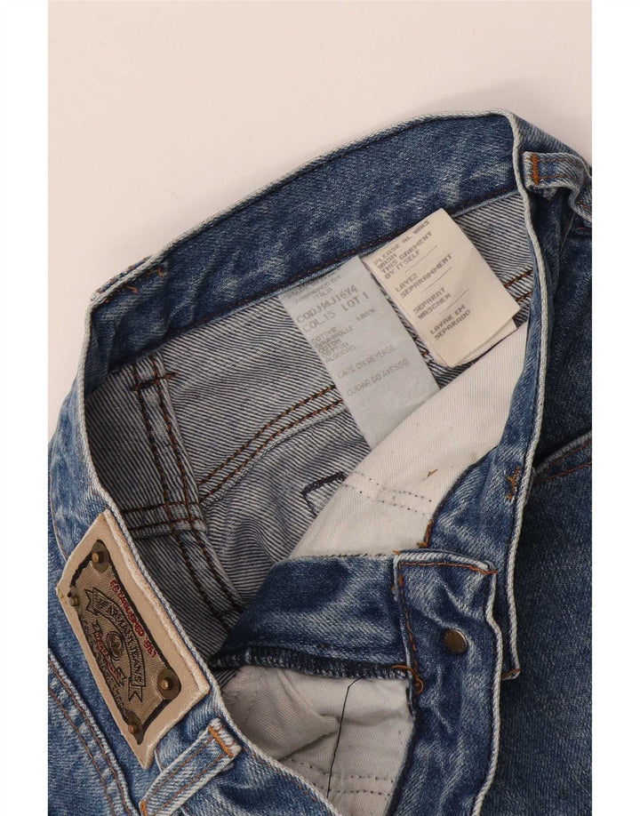 Damskie jeansy Armani Crop Straight W28 L26 Niebieskie bawełniane