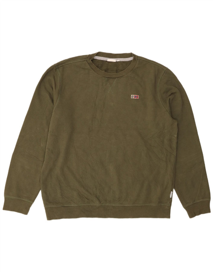 Męska bluza dresowa Napapijri 3XL, bawełniana w kolorze khaki