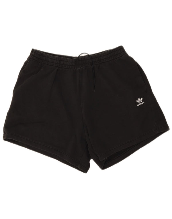 Damskie spodenki sportowe ADIDAS UK 16/18, duże, czarne, bawełniane