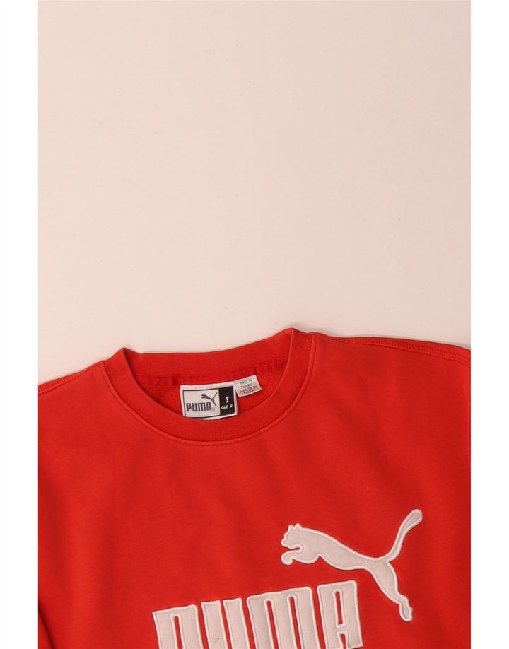 Męski sweter z grafiką PUMA, mały, pomarańczowy, bawełniany