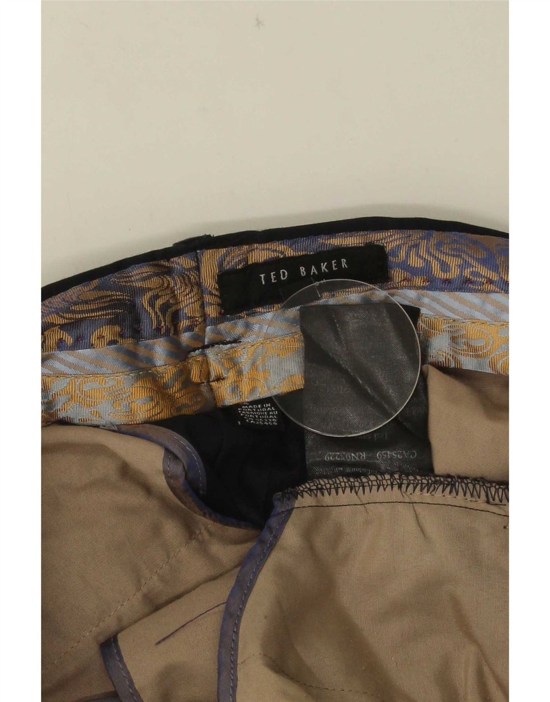 Męskie proste spodnie garniturowe Ted Baker W34 L30, czarne, bawełniane