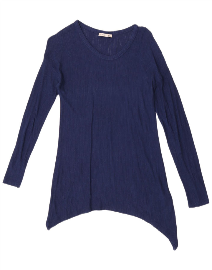 Damska asymetryczna tunika Zara UK 10 Small Blue Viscose