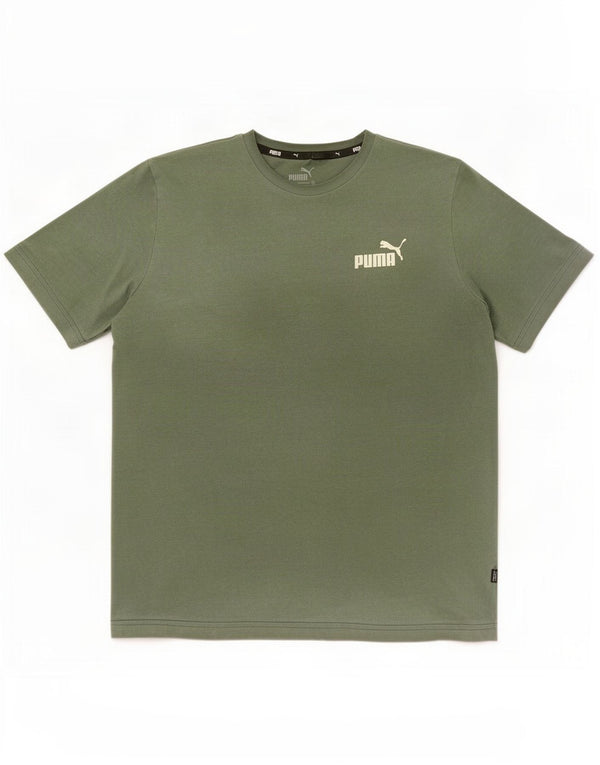T-shirt damski Puma Top UK 14, średnia bawełna khaki