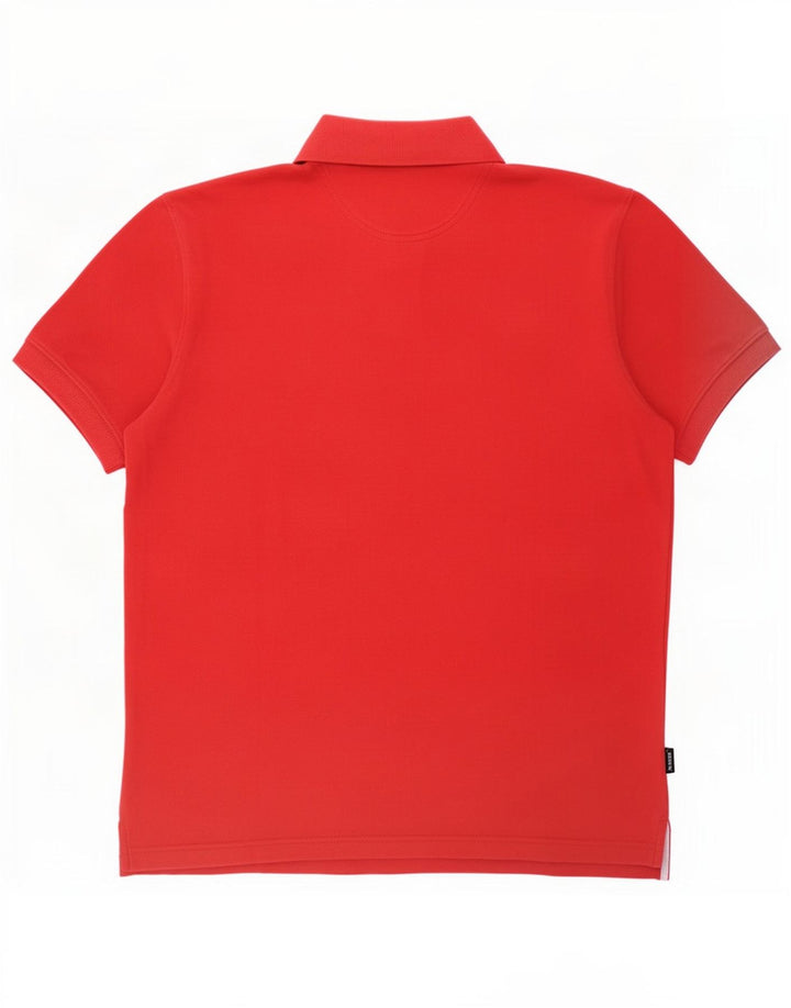 Męska koszulka polo Massimo Dutti XL, czerwona, bawełniana