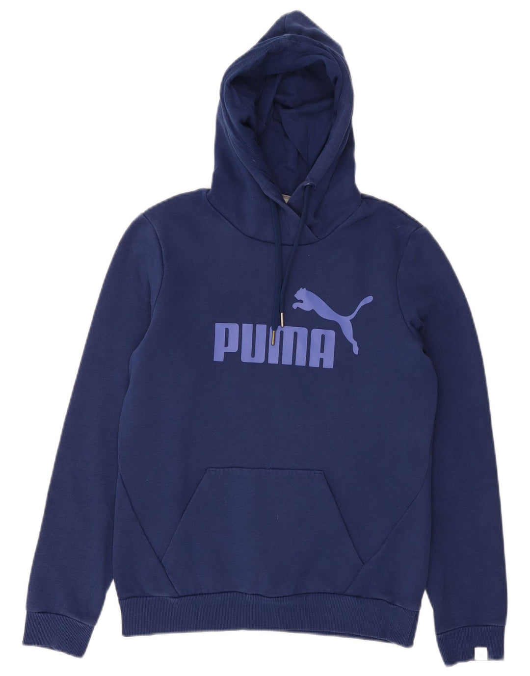 Damski sweter z kapturem i grafiką PUMA UK 10, mały, granatowy