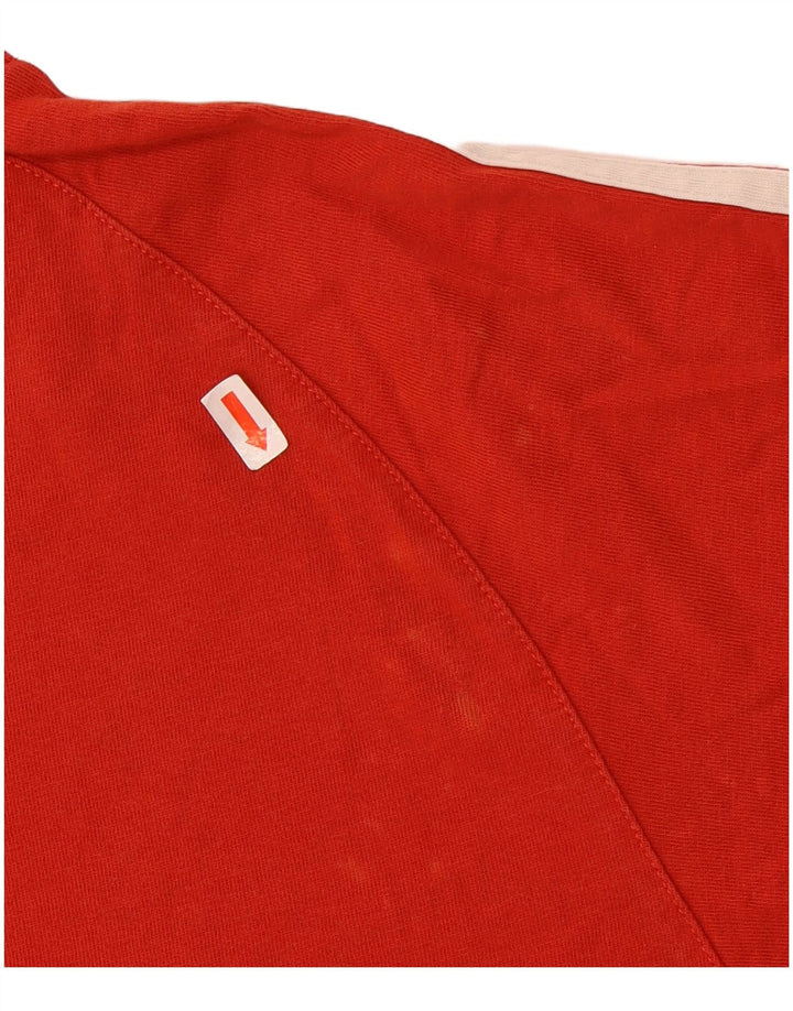 ADIDAS Mens T-Shirt Top Medium Red Cotton
