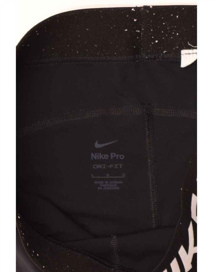 Damskie legginsy Nike Dri Fit Graphic UK 14, duże, czarne