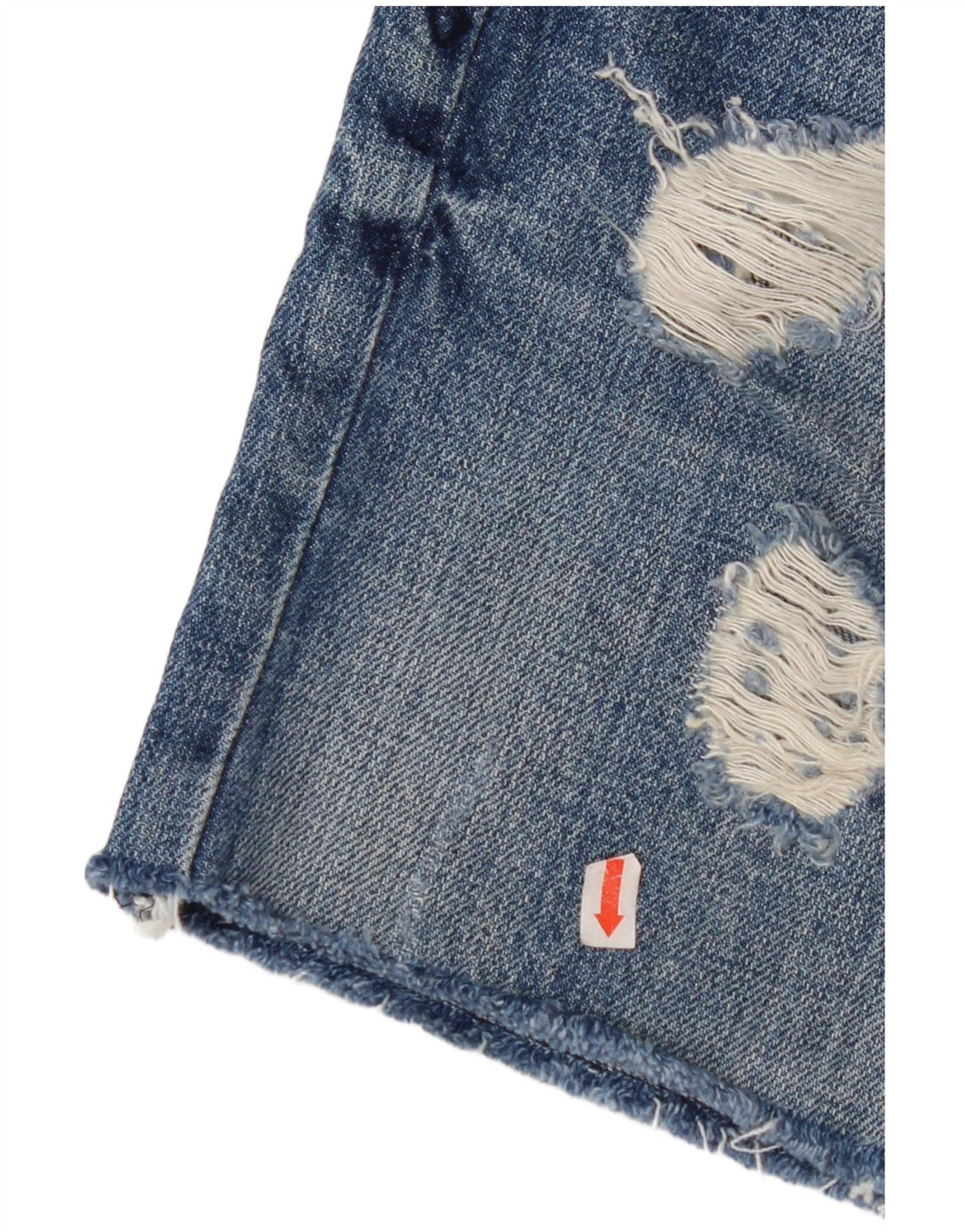 Damskie spodenki jeansowe ZARA w trudnej sytuacji EU 32 2XS W22 niebieskie