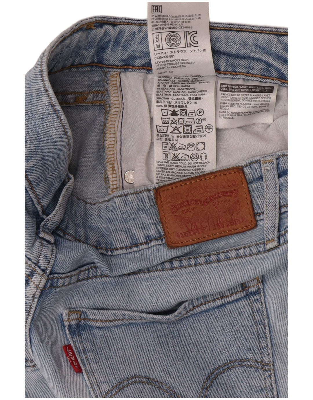 Damskie jeansy Bootcut LEVI'S 715 W28 L30 Niebieska bawełna