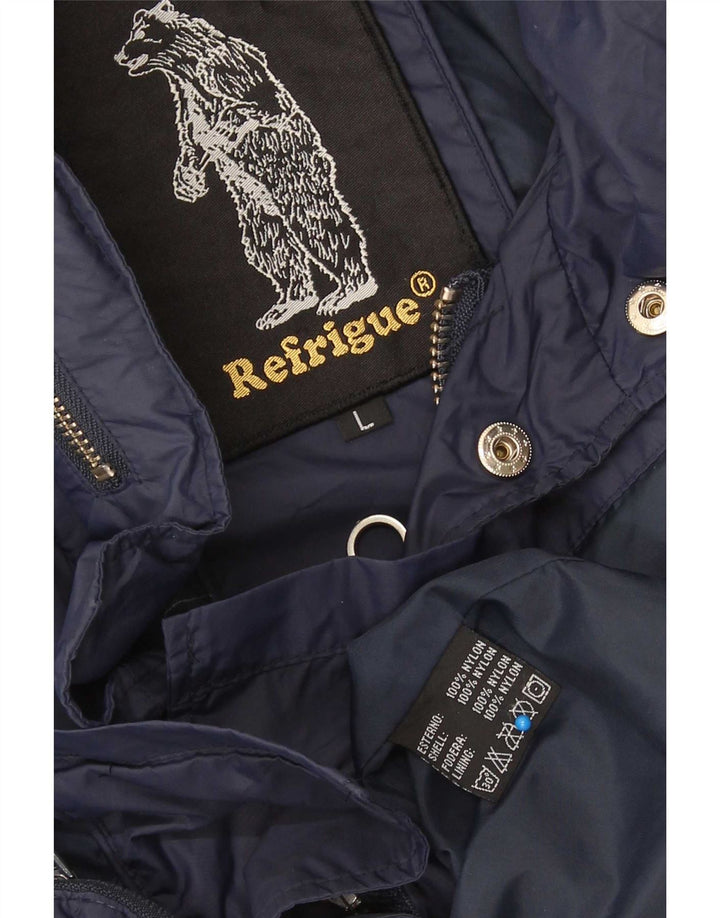 Kurtka męska Refrigue Utility UK 40, duża, granatowa, nylonowa
