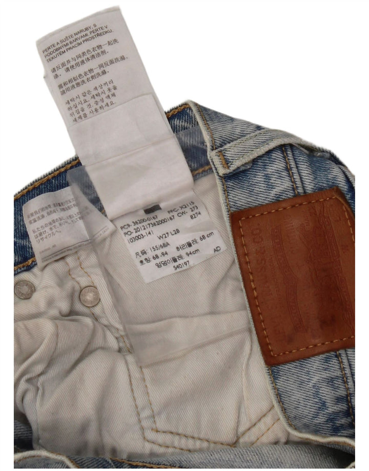 Męskie proste dżinsy LEVI'S W27 L28 Niebieskie bawełniane