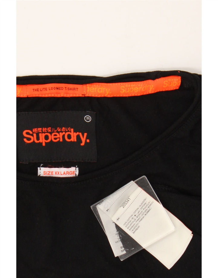 T-shirt męski Superdry Top 2XL, czarny, bawełniany