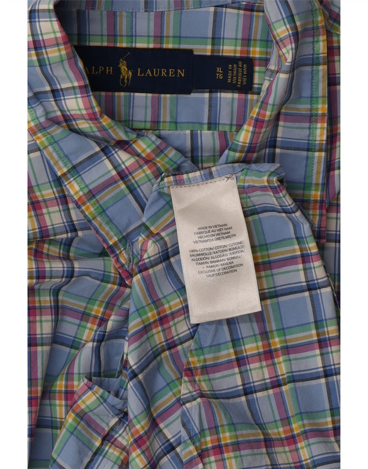 RALPH LAUREN Koszula męska XL, bawełniana w niebieską kratkę