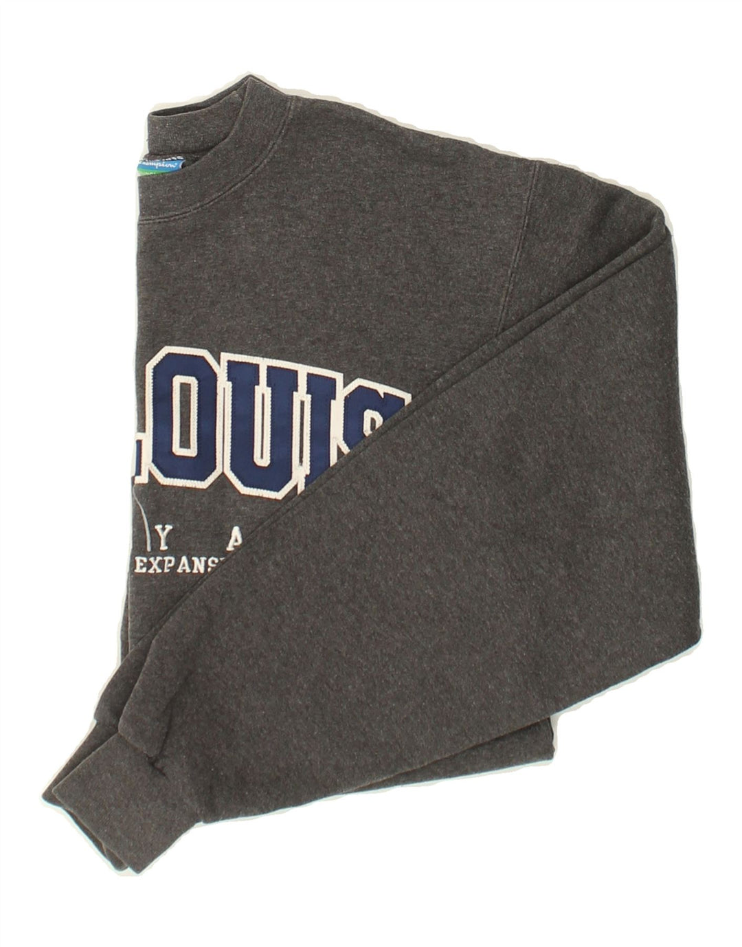 CHAMPION Mens St.Louis Graphic Sweatshirt Jumper Small Grey Vintage Champion and Second-Hand Champion from Messina Hembry 