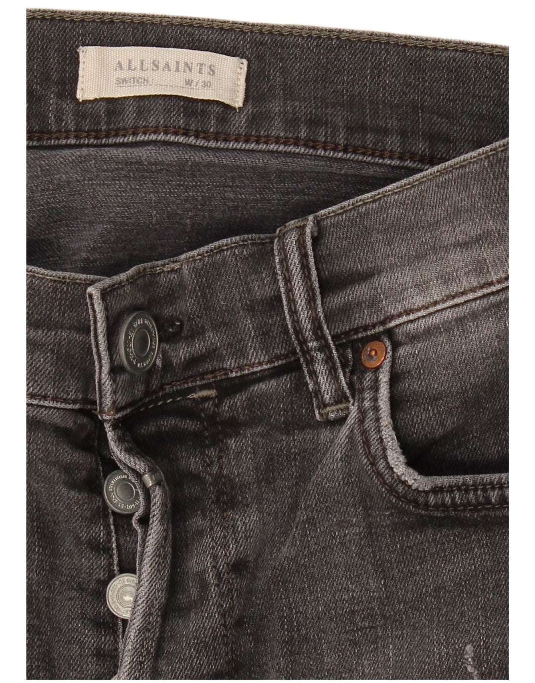 Męskie spodenki jeansowe All Saints W30 Medium Grey