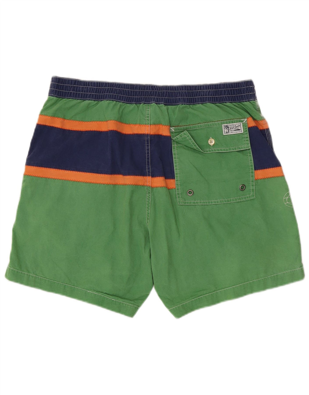 Męskie spodenki kąpielowe POLO RALPH LAUREN z grafiką, duże, zielone, bawełniane w paski