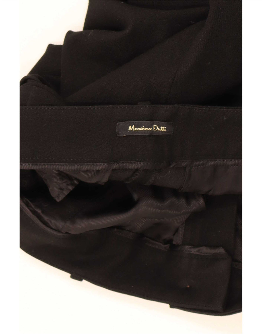 Spodnie damskie Massimo Dutti, proste, przycięte, EU 40, średnie, W30, L24, czarne