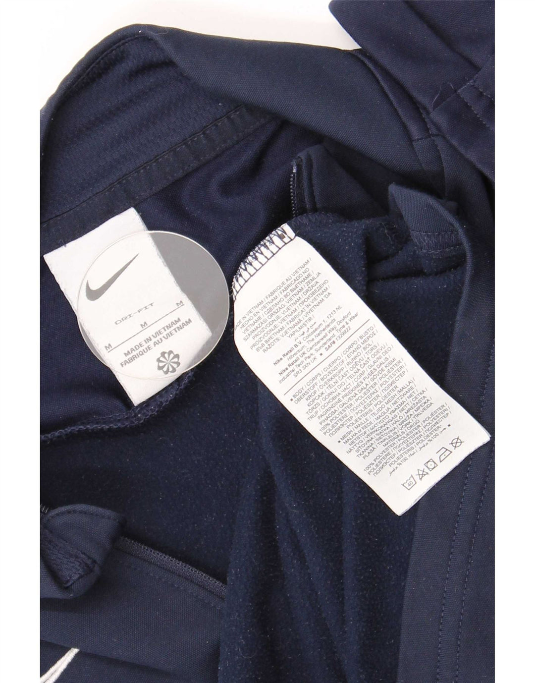 Męski dres Nike Dri Fit z pulowerem, średni granatowy kolor blokowy