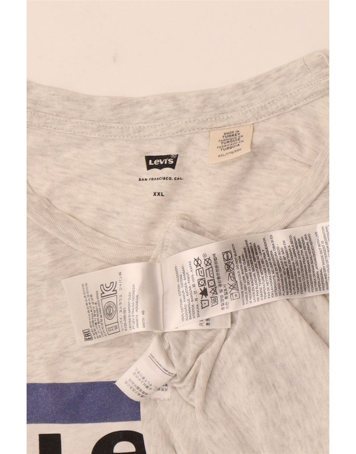 Męski T-shirt z grafiką Levi's Top 2XL Szara bawełna w plamki