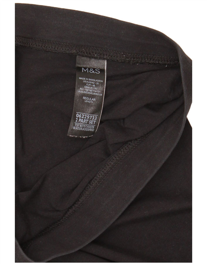 Legginsy damskie Marks & Spencer UK 20 2XL, czarne, bawełniane