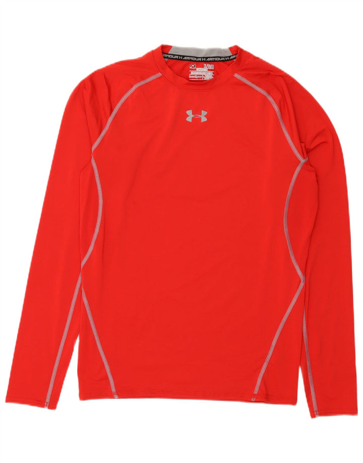 Męski top Under Armour Heat Gear z grafiką, długim rękawem, XL, czerwony, poliester