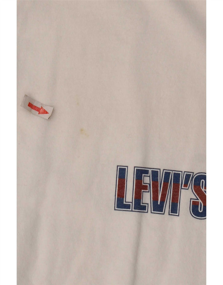Męski T-shirt z grafiką Levi's, duży, biały, bawełniany