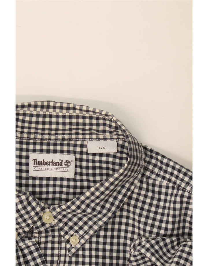 Timberland Koszula męska duża czarna w kratkę