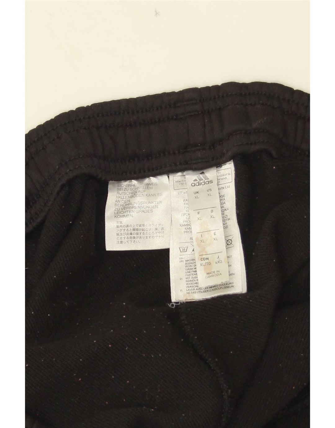 Męskie spodnie dresowe Adidas XL, czarne, poliestrowe